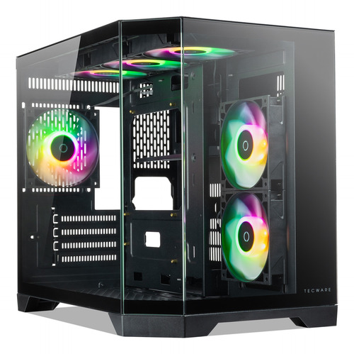 Gabinete Tecware Vx Trinity M-atx Triple Vidrio 6 Fans Argb! Negro