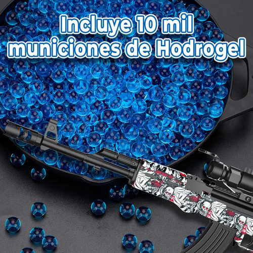 Pistola Hidrogel Lanzadores Gel Automática Recargable Ak 47