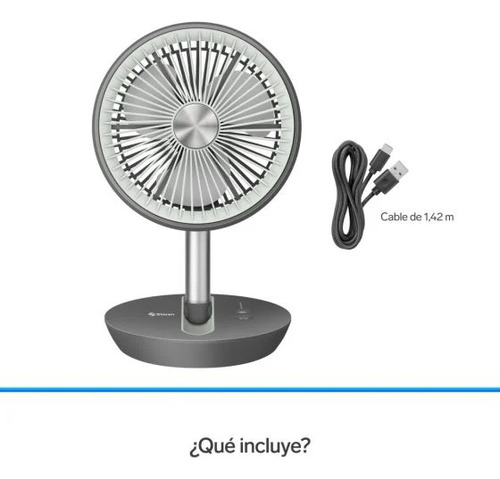 Ventilador Plegable Recargable Bl Blanco Blanco