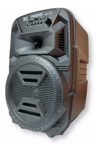Imagem 4 de 5 de Caixa De Som Bluetooth Portatil Microfone Karaoke Max1958
