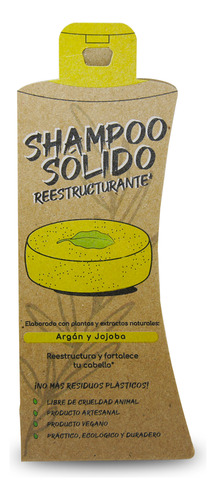Shampoo Sólido Árbol Verde Reparador Jojoba Y Argán 50g