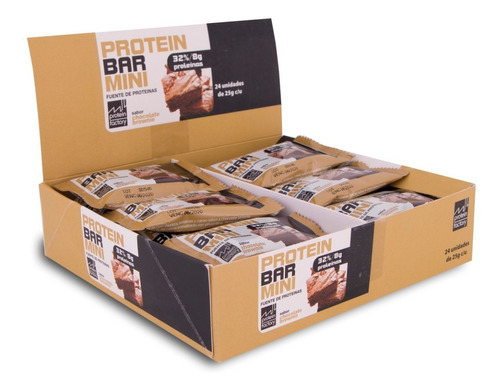 Barritas Proteicas Protein Bar Mini Caja X 24 Unidades Sabor Chocolate Brownie