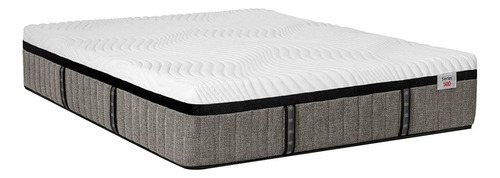 Colchón Queen Size De Resortes Kingsdown 500 Blue 35cm Medio Color Blanco/gris