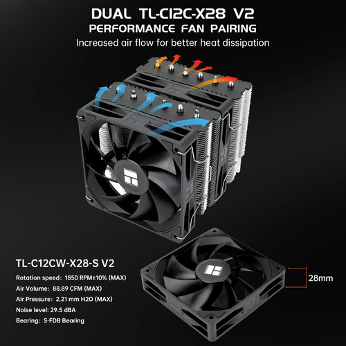 Termalright Assassin 120 Se V2 Cpu Air Enroler - 6 Tuberías