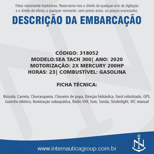 Imagem 2 de 11 de Sea Tech 300 2020 Pesca Wellcraft Sedna Fishing