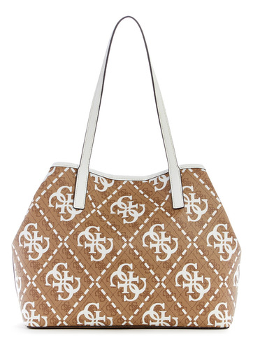 Bolsa Guess Estilo Tote Café Monograma 100% Original Nueva