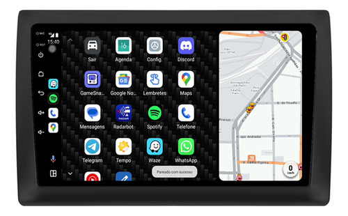 Central Multimidia Fiat Stilo 9p Android 13 Carplay 2gb 64gb
