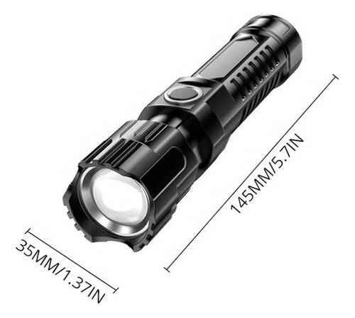 Mini Linterna Led Multifunción Con Zoom Para Exteriores
