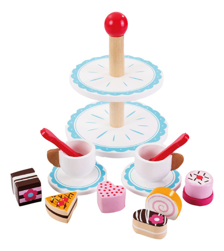 Juego De Te Y Puesto De Postres Madera Ik0246