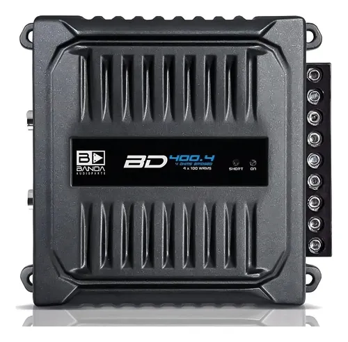 comprar Modulo Amplificador Banda Bd 400.4 400x4 Mono Estéreo Bd400 Cor Preto
