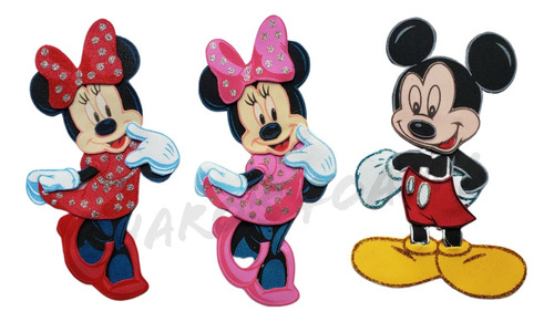 15 Pzs Fig De Foamy Mickey O Minnie Rosa / Roja De 20cm Fomi