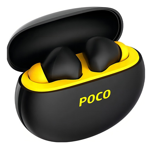 Fone De Ouvido Sem Fio Xiaomi Poco Pods Bluetooth Preto Preto