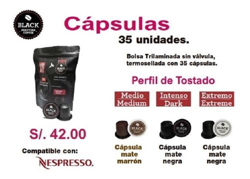 Cafe Peruano Gourmet En Capsula Compatible Nespresso, Britt