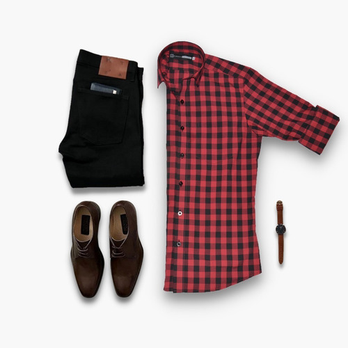 Imagen 5 de 7 de Camisa Cuadros Slim Fit