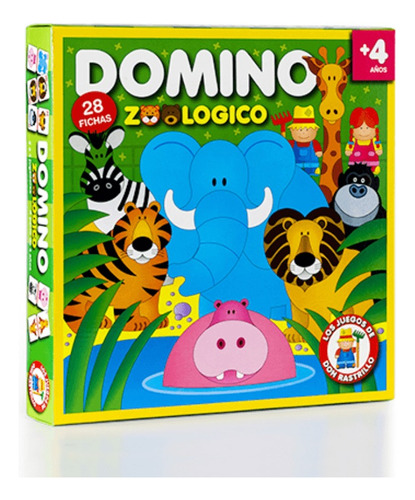 Juego De Mesa Domino Zoologico 28 Fichas Ruibal