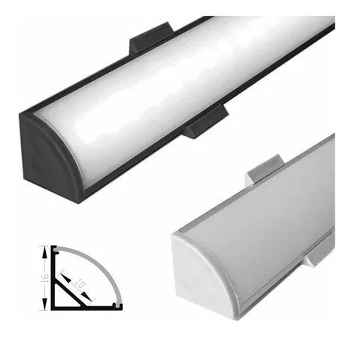 Difusor Para Led Perfil Aluminio 01/02/03 3m Alternativa  Difusor Para Led  Perfil Aluminio 01/02/03 3m Alternativa