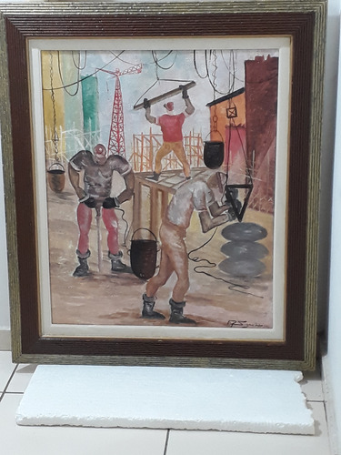 2239 - Eugênio De Proença Sigaud Ost. 82x95cm. Trabalhadores