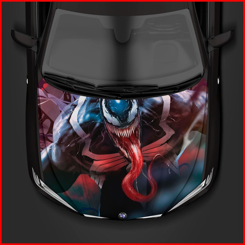 Vinil Decorativo Automotriz Cofre Marvel Venom #2 - 85x140cm