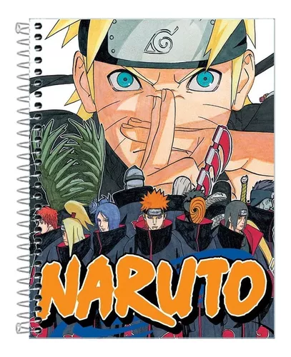 Kit 5 Cadernos Naruto Shippuden + Caderno Desenho Naruto Sd