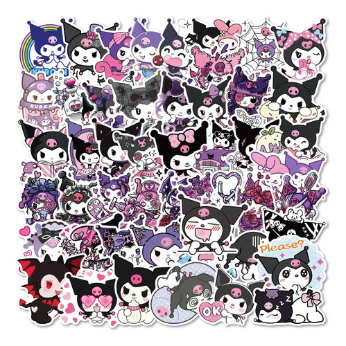 Stickers Kuromi 50 Calcomanías Pegatinas Impermeables