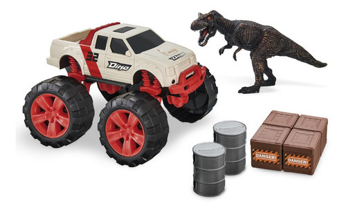 Carrinho De Brinquedo Runners Com Acessorios Dinossauro Rex 