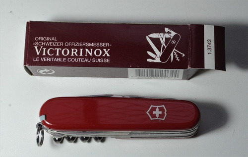 Canivete Victorinox 3743 Mountaineer 18f Colecionador Antigo Cor Vermelho