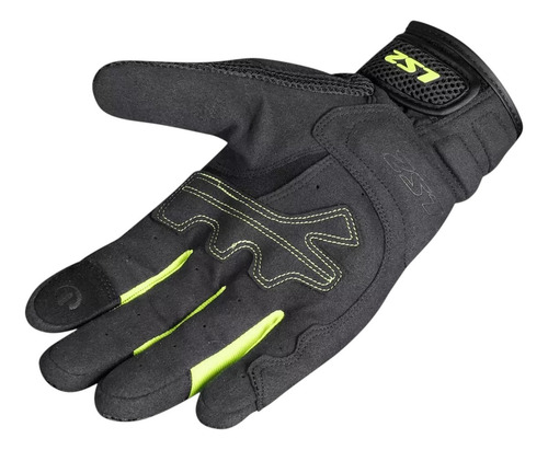 Guantes Moto Ls2 Kubra Verano Hombre Protecciones Touch Rpm Color Amarillo Talle Xl
