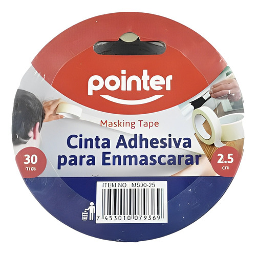 Cinta Para Enmascarar 2.5cm-30 Yds Pointer Mayor Y Detal 