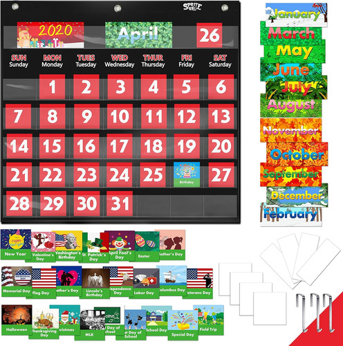 Calendario De Bolsillo Negro 76 Tarjetas, (68 Tarjetas ...