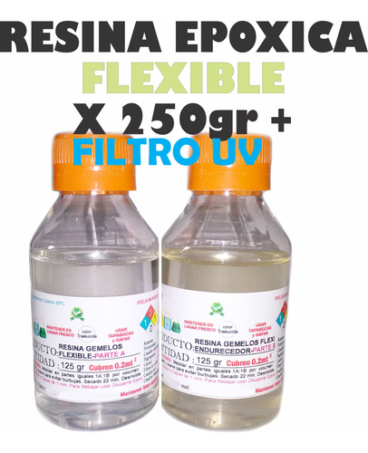 Resina Gemelos Flexible Calcomanias X250gr Vinilos Adhesivos