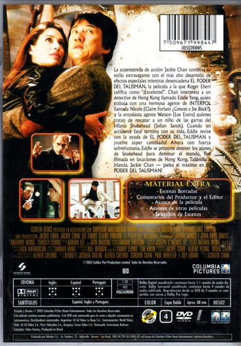 El Poder Del Talismán ( Jackie Chan ) Dvd Original (Usado)