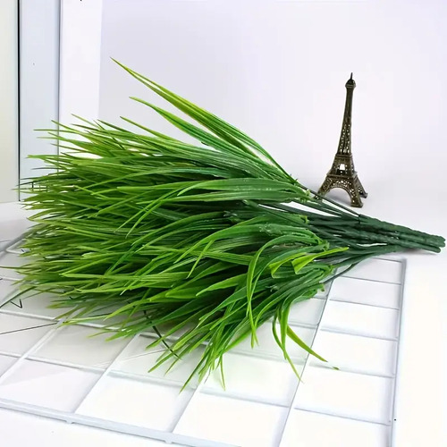 Ramo Verde Artificial Pastito X 15 Unidades Pack Yuyito Deco Verde