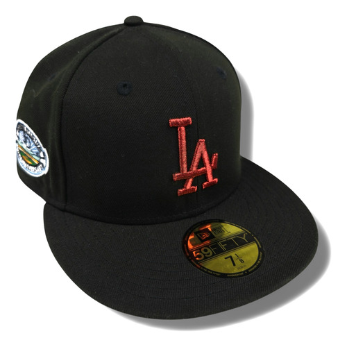 Gorra New Era Dodgers Mlb Original Patch Edición Especial Negro 7 1/8 Los Dodgers
