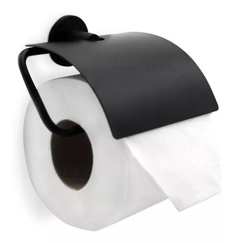 Porta Rollo Papel higienico Negro Mate –