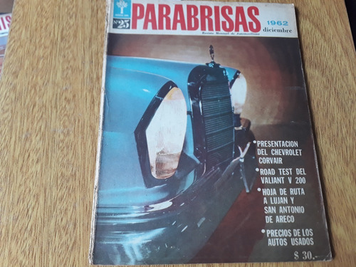 Revista Parabrisas N°25 Road Test Valiant Chevrolet Corvair 
