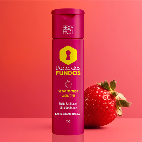 Gel Lubrificante P/ Sexo Anal Sem Dor 3 Em 1 Óleo Gel Ânus Comestível sabor MORANGO