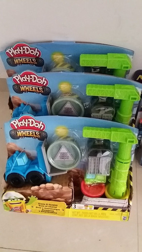 Imagen 8 de 8 de Juguete Con Plastilina Play Doh Wheels Montacargas Y Grúa