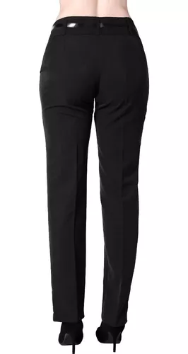 Pantalon De Vestir Barbary Mujer Negro Spandex 821 B38