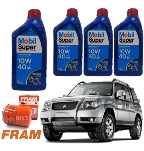 Kit Troca De Óleo Mobil 10w40 Pajero Tr4 Ph10904 Mix 20-2