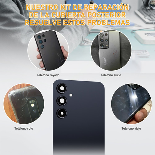 Tapa Trasera Bateria Para Samsung A55 + Cristal Cámara
