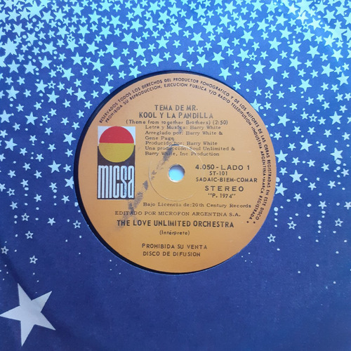 Vinilo Simple - The Love Unlimited Orchestra (mr. Kool) (Usado)