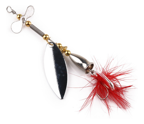Cuchara De Metal Con Lentejuelas De Pesca, 8 Cm, Cebo, Pluma