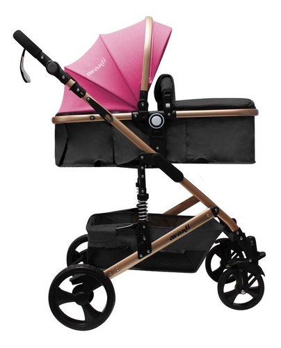 Imagen 2 de 5 de Cochecito de paseo Avanti Smile rosa con chasis color bronce
