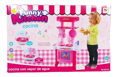 Cocina De Juguete Con Luz Sonido Vapor Accesorios Para Niños