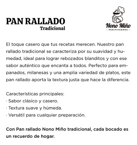 Pan Rallado Industrial X 20kg Nono Miño