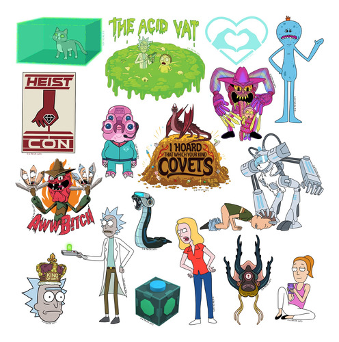 Pack De Pegatinas Graphics & More De Rick And Morty En Vinil