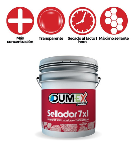 Sellador 7x1 Concentrado Vinil-acrílico Transparente Dumex
