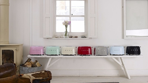 Imagen 3 de 7 de Tostadora Smeg Diseño Exclusivo Vintage Colores 2 Panes