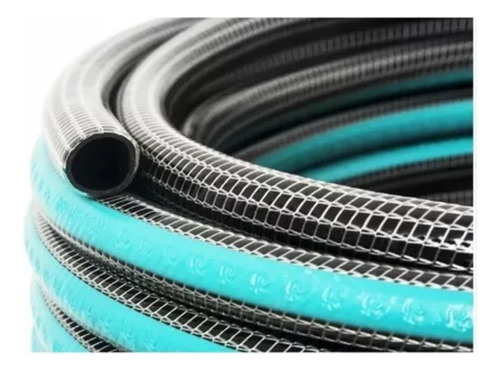Manguera Riego 3/4 X 25 Mts Anticolapsable Tricapa Giber Color Turquesa