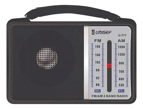 Radio Unisef U-777 Am/fm Radio Portable Color Negro